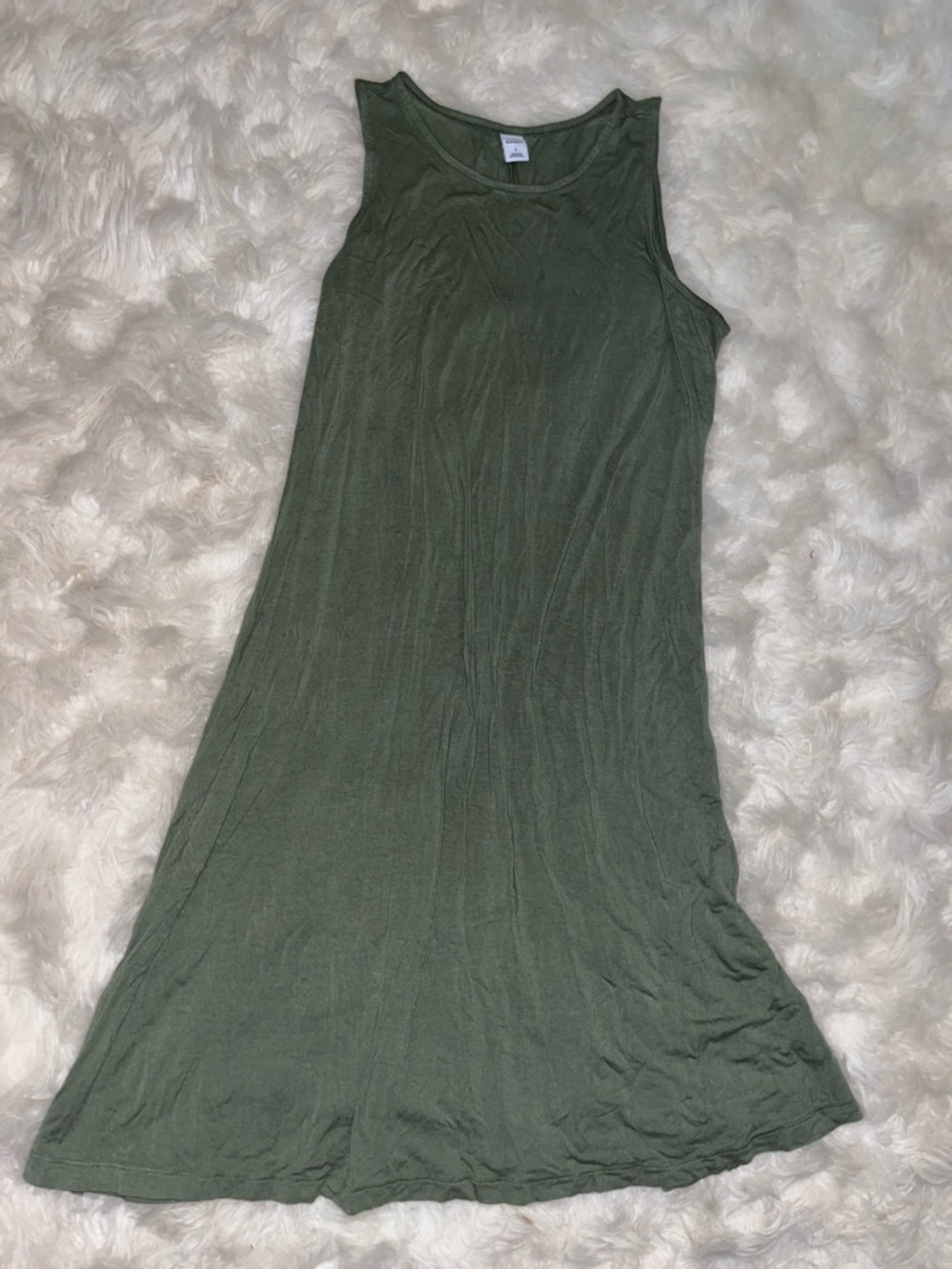 Old Navy Olive Green Sleeveless Maxi Dress